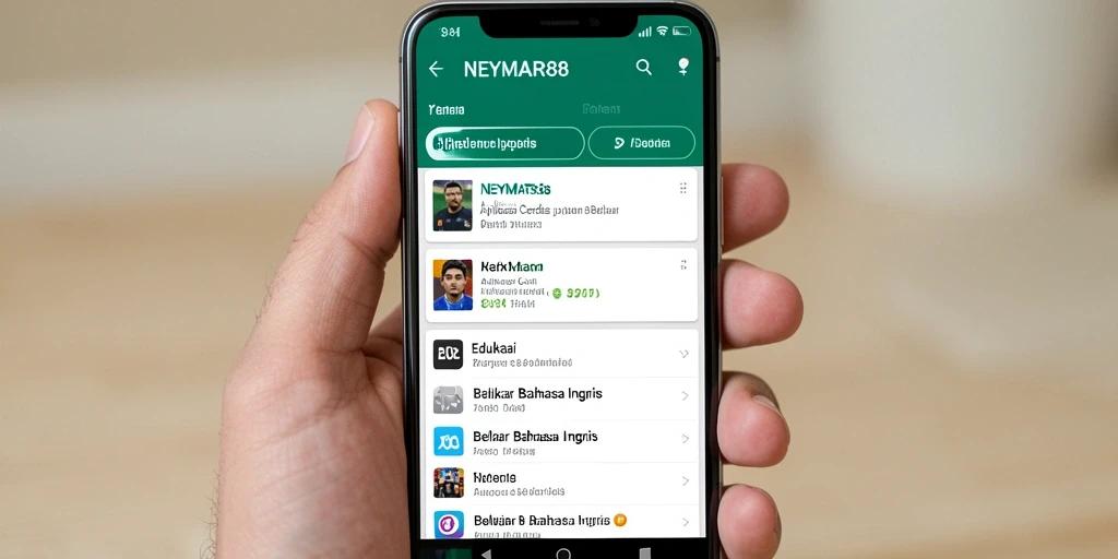 Antarmuka modern dan interaktif NEYMAR88 untuk belajar Bahasa Inggris.