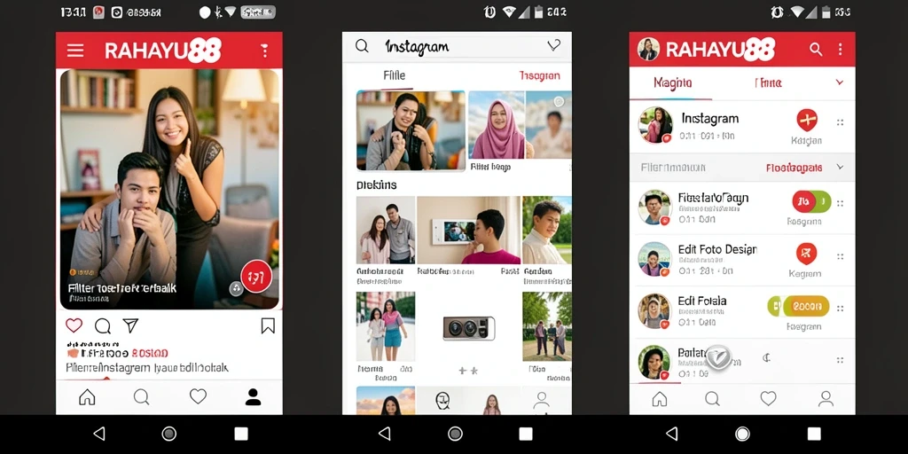 Antarmuka RAHAYU88 yang modern dan intuitif untuk filter Instagram.
