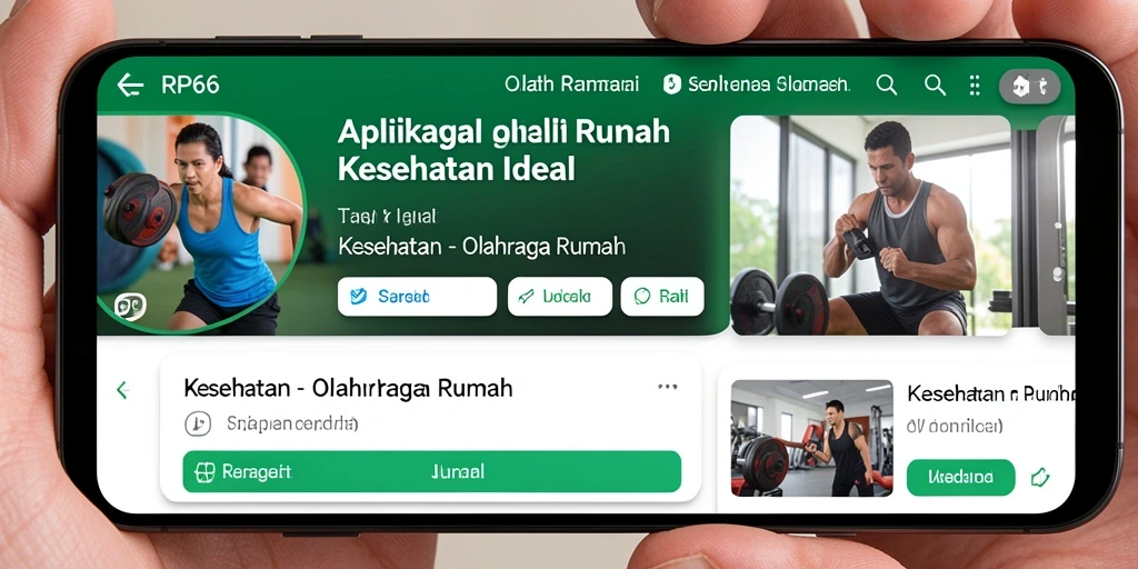 Antarmuka aplikasi RP66 yang user-friendly untuk olahraga di rumah.