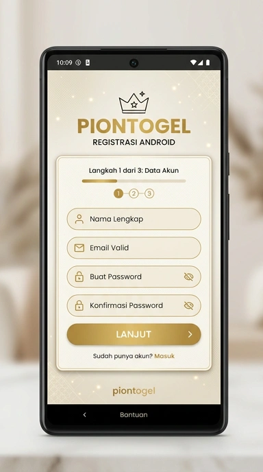 Tampilan halaman daftar piontogel